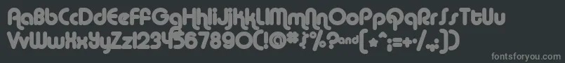 フォントAlbaMatter – 黒い背景に灰色の文字
