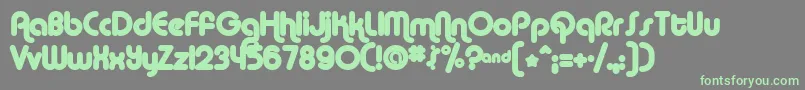 AlbaMatter Font – Green Fonts on Gray Background