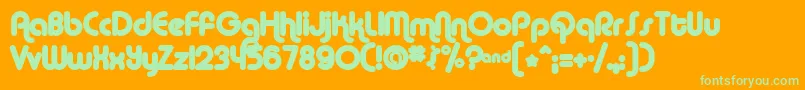 AlbaMatter Font – Green Fonts on Orange Background