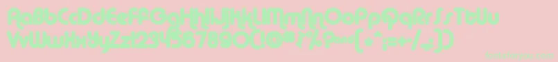 AlbaMatter Font – Green Fonts on Pink Background