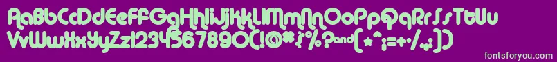 AlbaMatter Font – Green Fonts on Purple Background