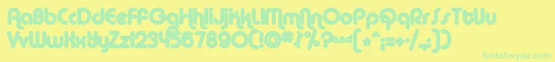 Шрифт AlbaMatter – зелёные шрифты на жёлтом фоне