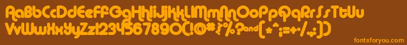 AlbaMatter Font – Orange Fonts on Brown Background