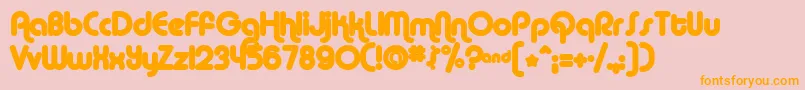 AlbaMatter Font – Orange Fonts on Pink Background