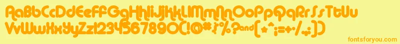AlbaMatter Font – Orange Fonts on Yellow Background
