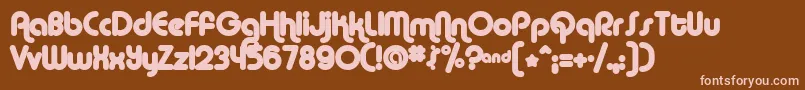 AlbaMatter Font – Pink Fonts on Brown Background