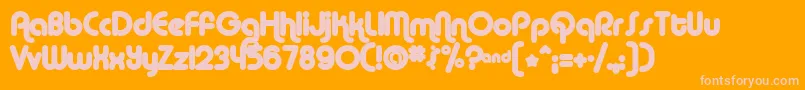 AlbaMatter Font – Pink Fonts on Orange Background