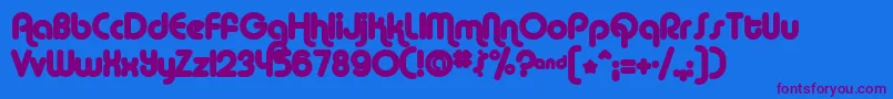 AlbaMatter Font – Purple Fonts on Blue Background