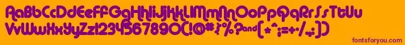 AlbaMatter Font – Purple Fonts on Orange Background