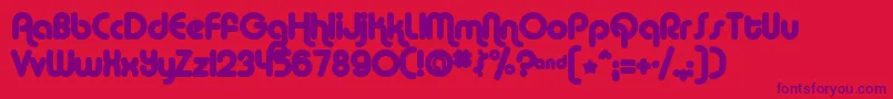 AlbaMatter Font – Purple Fonts on Red Background