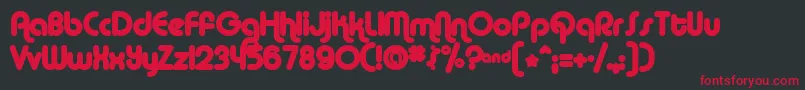 AlbaMatter Font – Red Fonts on Black Background