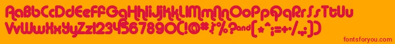 AlbaMatter Font – Red Fonts on Orange Background