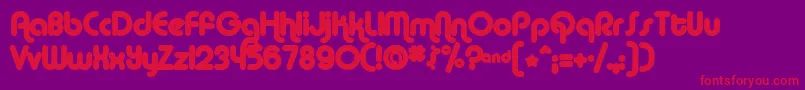 AlbaMatter Font – Red Fonts on Purple Background