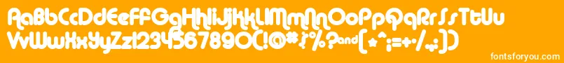 AlbaMatter Font – White Fonts on Orange Background