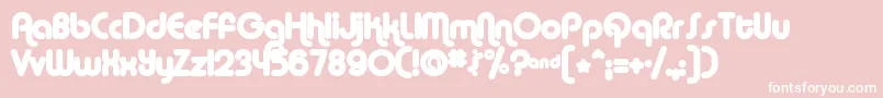AlbaMatter Font – White Fonts on Pink Background