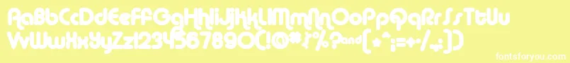 AlbaMatter Font – White Fonts on Yellow Background