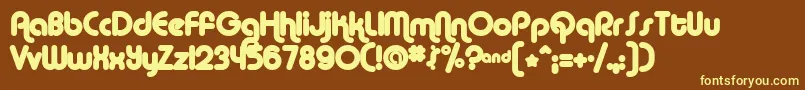 AlbaMatter Font – Yellow Fonts on Brown Background