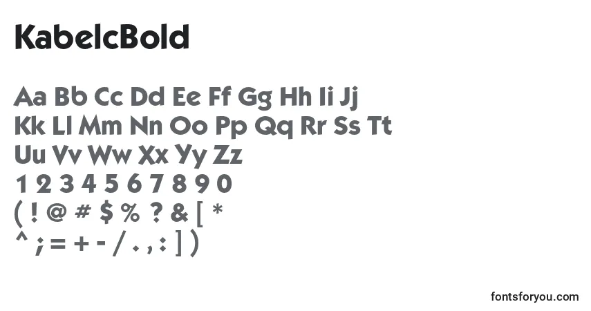 A fonte KabelcBold – alfabeto, números, caracteres especiais