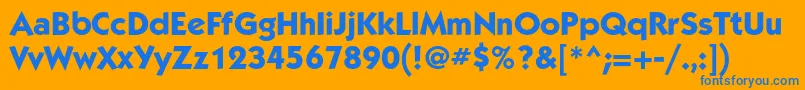 KabelcBold Font – Blue Fonts on Orange Background