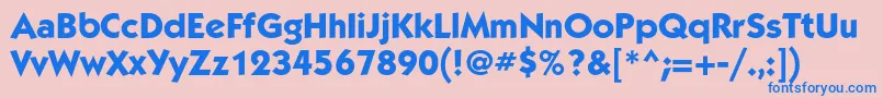 KabelcBold Font – Blue Fonts on Pink Background