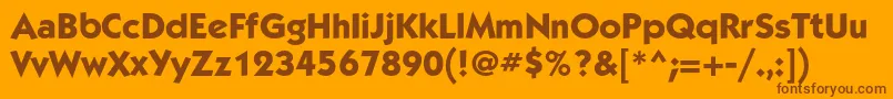 KabelcBold Font – Brown Fonts on Orange Background