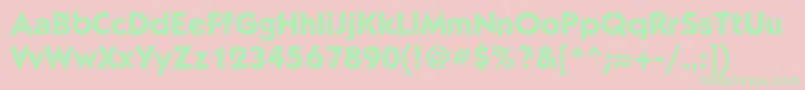 KabelcBold Font – Green Fonts on Pink Background