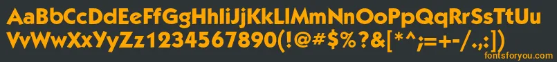 KabelcBold Font – Orange Fonts on Black Background