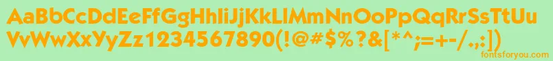 KabelcBold Font – Orange Fonts on Green Background