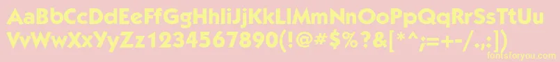 KabelcBold Font – Yellow Fonts on Pink Background