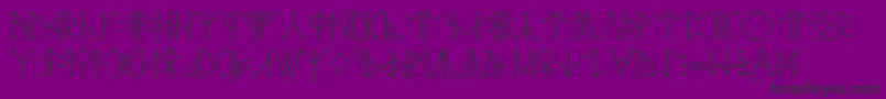 Czcionka Certar – czarne czcionki na fioletowym tle