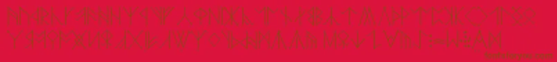 Certar Font – Brown Fonts on Red Background