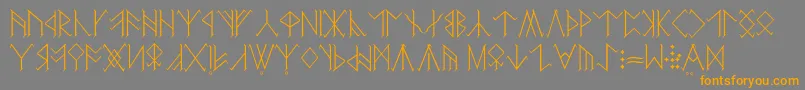 Certar Font – Orange Fonts on Gray Background