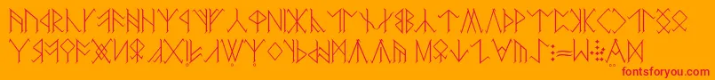 Certar Font – Red Fonts on Orange Background
