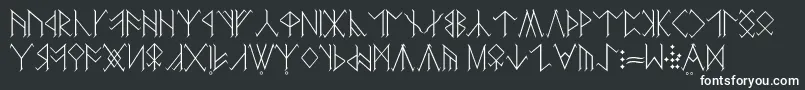 Certar Font – White Fonts on Black Background