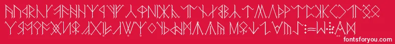 Certar Font – White Fonts on Red Background
