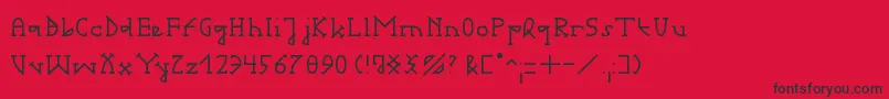 フォントGotikaSerifaiB – 赤い背景に黒い文字