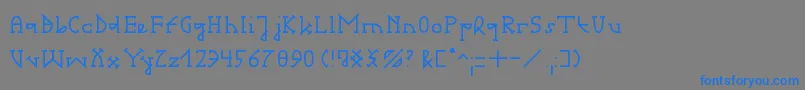 フォントGotikaSerifaiB – 灰色の背景に青い文字