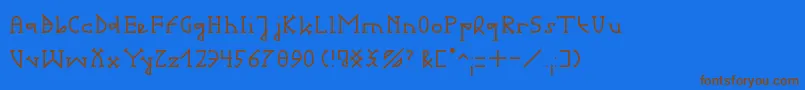 GotikaSerifaiB Font – Brown Fonts on Blue Background