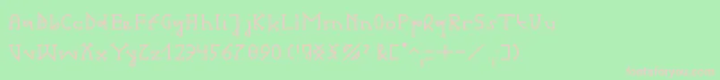 GotikaSerifaiB Font – Pink Fonts on Green Background