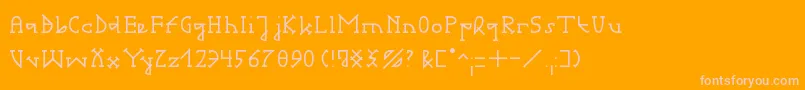 フォントGotikaSerifaiB – オレンジの背景にピンクのフォント