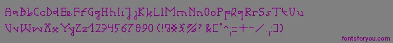 Шрифт GotikaSerifaiB – фиолетовые шрифты на сером фоне