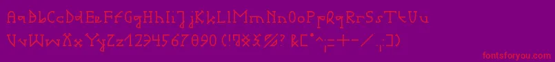 GotikaSerifaiB Font – Red Fonts on Purple Background
