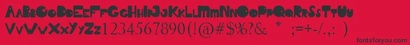 SummerOfLove Font – Black Fonts on Red Background