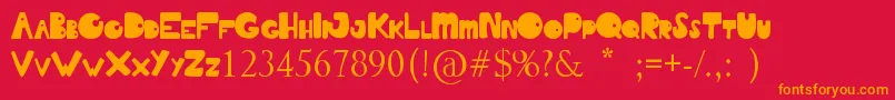 SummerOfLove Font – Orange Fonts on Red Background