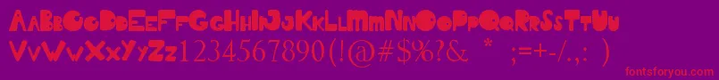 SummerOfLove Font – Red Fonts on Purple Background