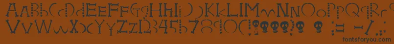 HoneboneUkokkei Font – Black Fonts on Brown Background