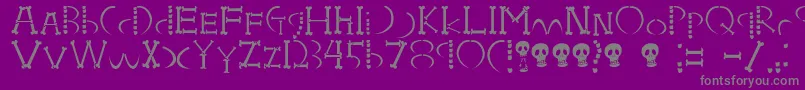 HoneboneUkokkei Font – Gray Fonts on Purple Background