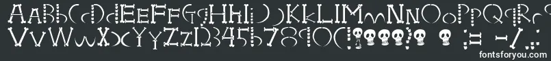 Шрифт HoneboneUkokkei – белые шрифты