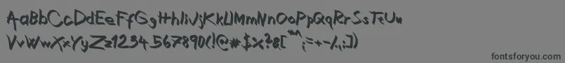 フォントXaligraphyBold – 黒い文字の灰色の背景