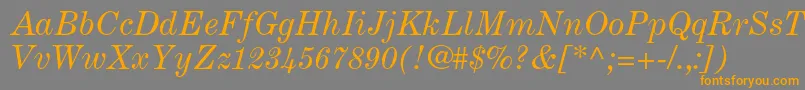 More about CenturyexpandedltstdItalic Font CenturyexpandedltstdItalic Font – Orange Fonts on Gray Background